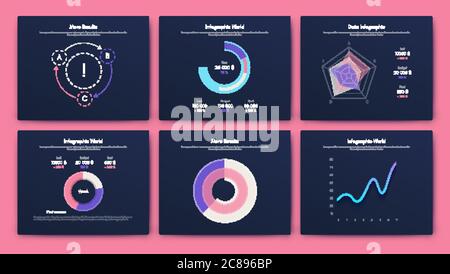 Große Menge an Infografiken-Elementen. EPS10. Stock-Vektor. Stock Vektor