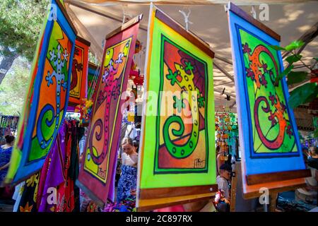 Hippiemarkt Punta Arabi, Ibiza, Balearen, Spanien Stockfoto