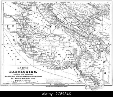 Karte des babylonischen Reiches Stockfoto