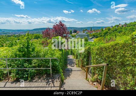 Friedrich-Keller-Staffel, öffentliche Treppe zwischen Ober- und Unterstadt, Stuttgart, Baden-Württemberg, Süddeutschland, Europa Stockfoto