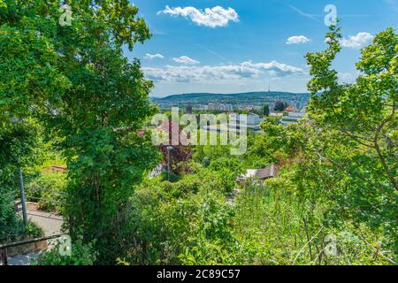 Friedrich-Keller-Staffel, öffentliche Treppe zwischen Ober- und Unterstadt, Stuttgart, Baden-Württemberg, Süddeutschland, Europa Stockfoto