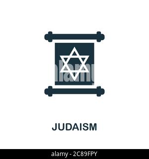 Judaismus-Ikone. Einfaches Element aus der Religionssammlung. Creative Judaism Icon für Webdesign, Vorlagen, Infografiken und vieles mehr Stock Vektor