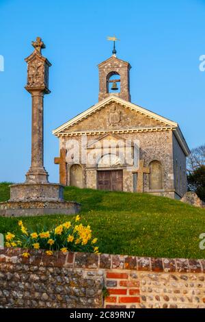 St. Mary the Virgin Church, Glynde, East Sussex, England, Großbritannien, Stockfoto