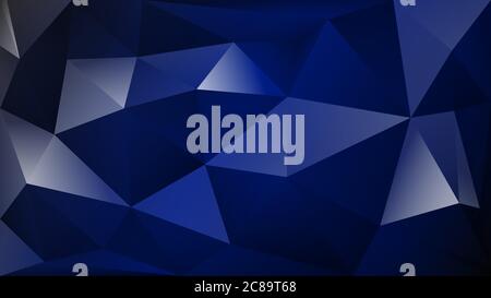 Abstrakter polygonaler Hintergrund vieler Dreiecke in dunkelblauen Farben Stock Vektor