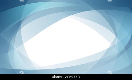 Abstrakter Hintergrund von sich überschneidenden gekrümmten Linien in hellblauen Farben Stock Vektor