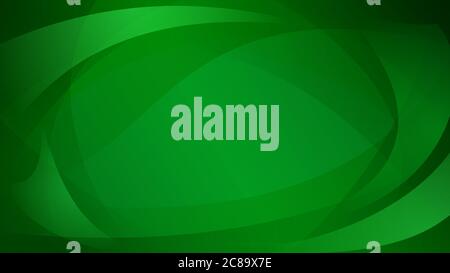 Abstrakter Hintergrund von sich überschneidenden gekrümmten Linien in grünen Farben Stock Vektor