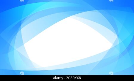 Abstrakter Hintergrund von sich überschneidenden gekrümmten Linien in hellblauen Farben Stock Vektor
