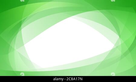 Abstrakter Hintergrund von sich überschneidenden gekrümmten Linien in grünen Farben Stock Vektor