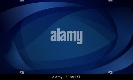 Abstrakter Hintergrund von sich überschneidenden gekrümmten Linien in blauen Farben Stock Vektor