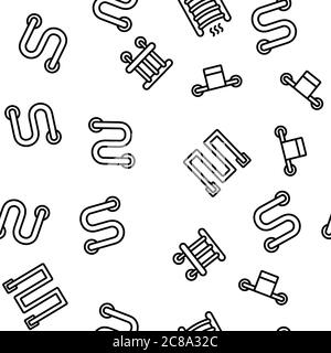 Beheizter Handtuchhalter Vektor Nahtloses Muster Stock Vektor