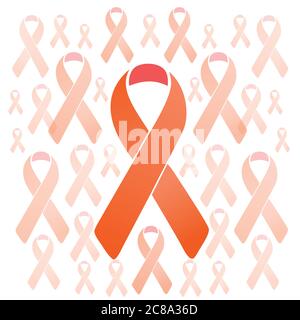 Aid hiv Awareness Ribbon Illustration Design auf weißem Hintergrund Stock Vektor