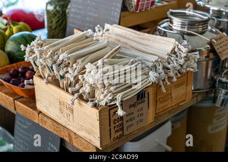 Shop für unverpackte Waren in Basel, Schweiz Stockfoto