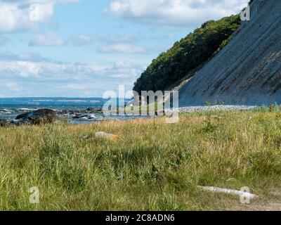 Steilküste am Kap Arkona auf der Insel Rügen Küste Strand Steinstrand Ostseeküste Ostsee Ostseeküste Kap Arkona Deutschland Stockfoto