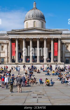 Die National Gallery, eines der berühmtesten Museen in London Stockfoto