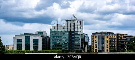 Das Hueston Quarter in Kilmainham, Dublin, ein Büro-/Wohngebäude mit Tusla, der Child Development Agency und anderen. Stockfoto