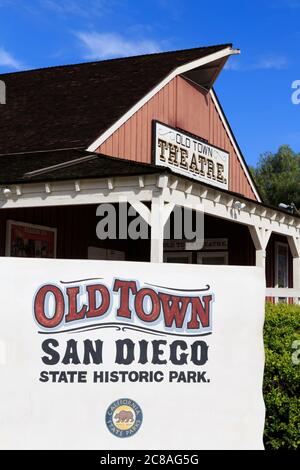 Theater, Old Town Sate Historic Park, San Diego, Kalifornien, USA Stockfoto