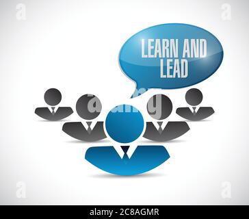 Teamarbeit. Lernen und gehen. Illustration Design auf weißem Hintergrund Stock Vektor