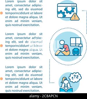 Fernunterricht CONS Konzept Symbol mit Text. Heimschooling. Selbstbildung. Technologie. PPT-Seitenvektorvorlage. Broschüre, Zeitschrift, Broschüre desig Stock Vektor