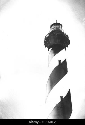 Cape Hatteras Lighthouse am Outer Banks, NC. S&W Malerei von Caper Hatteras Leuchtturm Wohnkultur OBX Lichtkunst Stockfoto