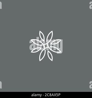 Abstraktes Blumen-Logo / Icon-Design Stock Vektor