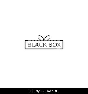 Logo mit Schriftzug „Black Box“ Stock Vektor