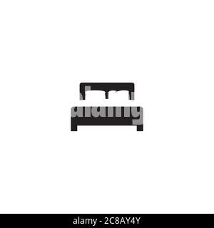 Ein einfaches Bett Logo / Symbol Design Stock Vektor