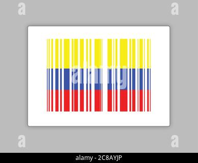 Kolumbien Barcode upc Code Illustration Design auf einem grauen Hintergrund Stock Vektor