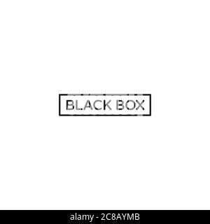 Logo mit Schriftzug „Black Box“ Stock Vektor