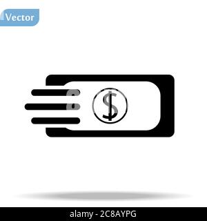 Vektor Geld Symbol. Schnell Geld Logo Vektor eps10 Stock Vektor