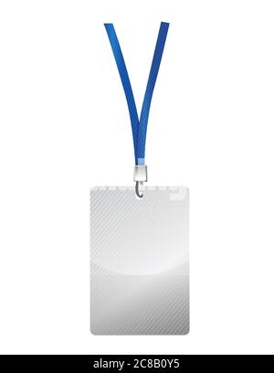 Leeres Design mit Ausweiskarten auf weißem Hintergrund Stock Vektor