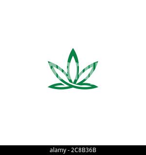 Cannabis Leaf Logo / Icon Design Stock Vektor