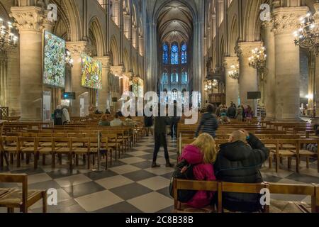 Kathedrale Notre Dame, Paris, Januar 2016 Stockfoto