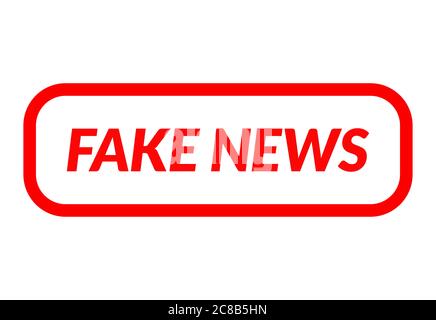 Fake News Einfache Gummi-Stempel-Symbol isoliert Vektor Stock Vektor