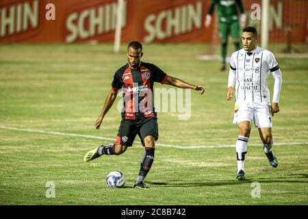 Feira De Santana, Brasilien. Juli 2020. PB und Vitória (BA), Spiel gültig für die Copa do Nordeste 2020, Spiel im Joia da Princesa Stadion, in Feira de Santana, Bahia, Brasilien. Quelle: Tiago Caldas/FotoArena/Alamy Live News Stockfoto