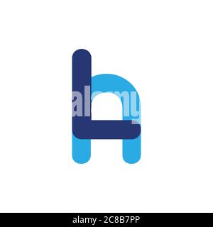 Buchstabe la einfache niedliche Doodle Logo Vektor Stock Vektor