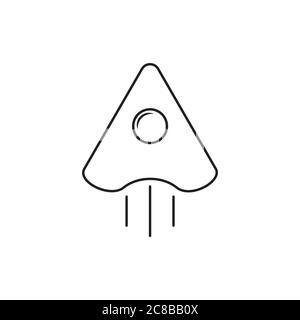 Linienraum Schiff Logo Vektor Stock Vektor