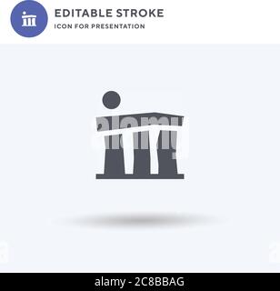 Stonehenge Icon Vektor, gefüllt flache Zeichen, solides Piktogramm isoliert auf weiß, Logo-Illustration. Stonehenge Symbol für Präsentation. Stock Vektor