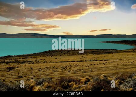 Der Argentino See ist der größte und südlichste der großen patagonischen Seen in Argentinien Stockfoto