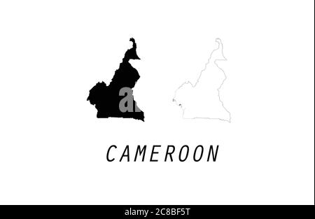 Zentralafrikanische Republik Karte Umriss Vektor Illustration Stock Vektor