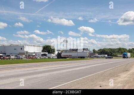 Tyson Foods Schweinefleischverarbeitungsanlage in Columbus Junction, Iowa, USA Stockfoto