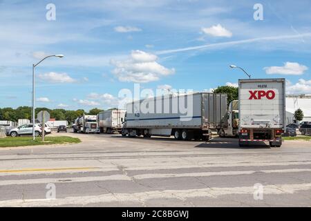 Tyson Foods Schweinefleischverarbeitungsanlage in Columbus Junction, Iowa, USA Stockfoto