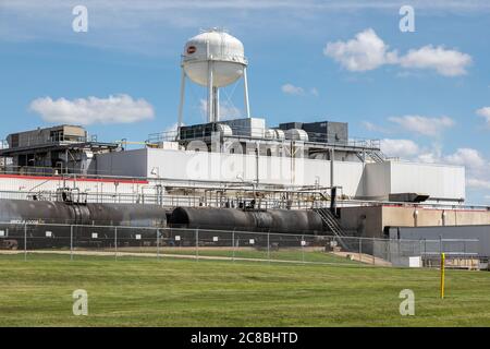 Tyson Foods Schweinefleischverarbeitungsanlage in Columbus Junction, Iowa, USA Stockfoto