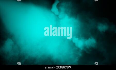 Trockenes Eis Rauch Wolken Nebel der Boden Textur. . Perfekter Spotlight Nebeleffekt auf isoliertem Hintergrund. Stockfoto