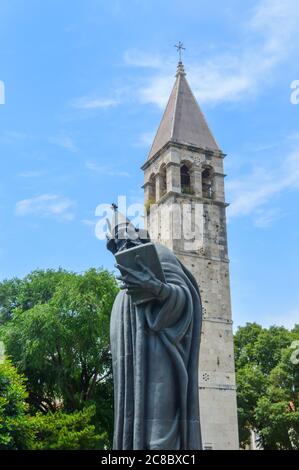 SPLIT, KROATIEN - 15. JUNI: Statue des Gregor von Nin, mittelalterlicher kroatischer Bischof in Split am 15. Juni 2019. Stockfoto