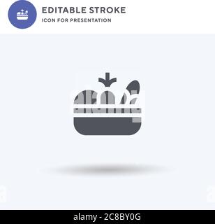 Gemüse Symbol Vektor, gefüllt flache Zeichen, solide Piktogramm isoliert auf weiß, Logo-Illustration. Gemüse Symbol für Präsentation. Stock Vektor