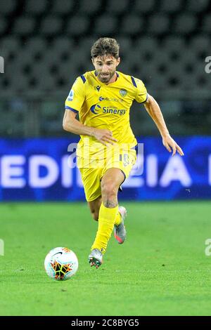 Turin, Italien 22/07/2020 Fabio Borini Spieler von Hellas Verona, während des Spiels der italienischen Fußball-Meisterschaft Serie A zwischen Turin V Hellas Ver Stockfoto