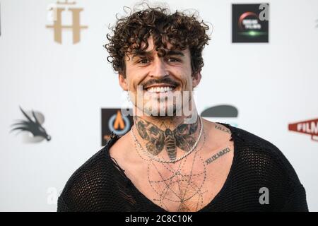 Lotan Carter, Weltpremiere von Break, Brent Cross Drive im Kino, London, Großbritannien, 22. Juli 2020, Foto von piQtured Stockfoto