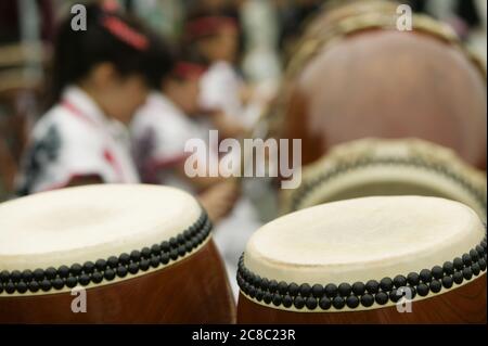 Japan Nikko Taiko Drumming Stockfoto