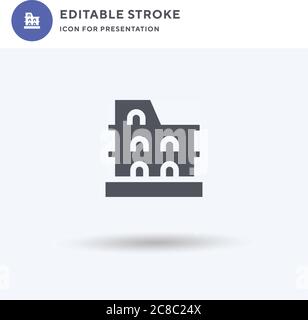 Landmark Icon Vektor, gefüllt flache Zeichen, solide Piktogramm isoliert auf weiß, Logo-Illustration. Symbol für die Präsentation. Stock Vektor