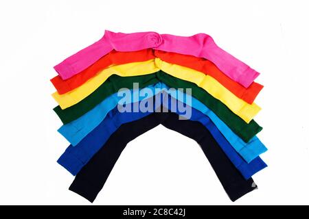 Regenbogen-Socken Stockfoto